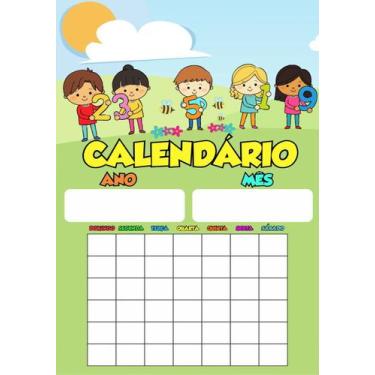 Imagem de Banner de Lona Educativo Calendário Dia Mês Ano - 70x55cm - Fabrika de