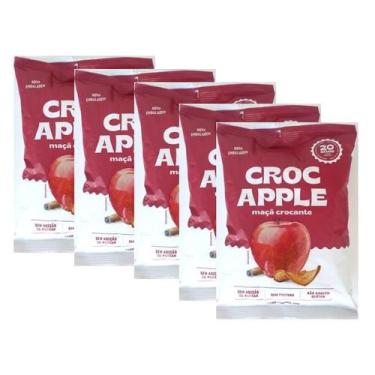 Imagem de Kit 5 Unidades de Chips de Maçã Crocante  Sem Glúten e Vegano - 40g Ca
