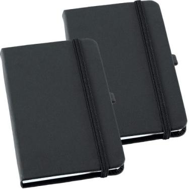 Imagem de Kit 2x Caderneta de Anotações 14x21cm 80 Fls Sem Pauta Preto - TopGet