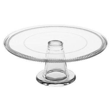 Imagem de Prato para Bolos de Vidro Transparente Suporte C/ Pé 11x28cm - NH