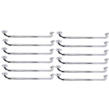 Imagem de Barra de Apoio Compre Desejos BSL3420 Acessibilidade Aço Inox Metal Polido 80cm Kit 12 Unidades