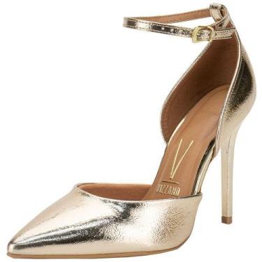 Imagem de Scarpin feminino salto fino vizzano 1412116, Ouro, 38