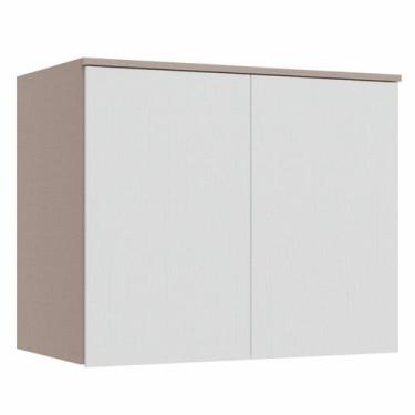 Imagem de Módulo Aéreo 2 Portas Requinte+ 100% MDF Cinza/Duna Line/Branco - Móve