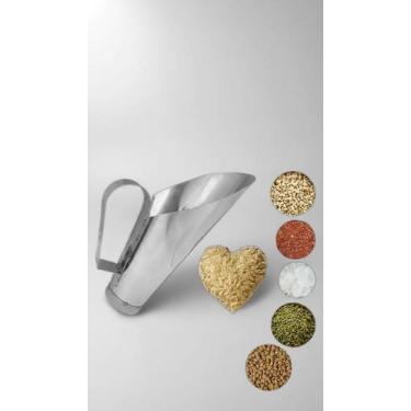 Imagem de Concha Medidora Aço Inox Grãos 500g - Congratulations Store