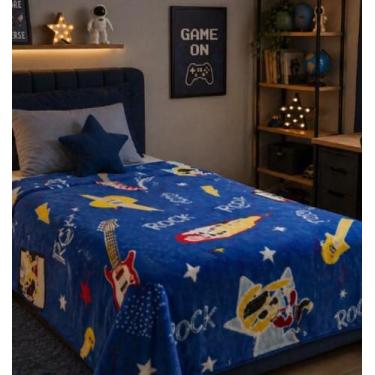 Imagem de Cobertor Mágico Camesa Infantil Brilha No Escuro 150x220cm Aveludado, 