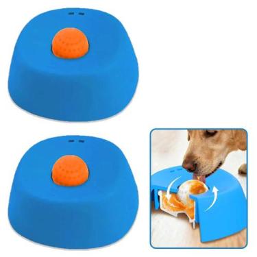 Imagem de Comedouro Lento Tigela De Lamber Kit 2 Uni Caes Gatos Cachorros Pet Fi