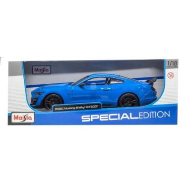 Imagem de Miniatura Carro Ford Mustang Shelby GT-500 (2020) Azul 1:18 - Maisto, 