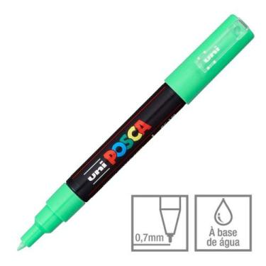 Imagem de Caneta Posca Marcador PC-1M Verde Claro 5 Uni-Ball - Uni Ball