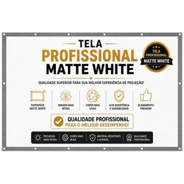 Imagem de Tela Projetor 110 Polegadas Dobrável Para Projetores - Tela De Projeçã