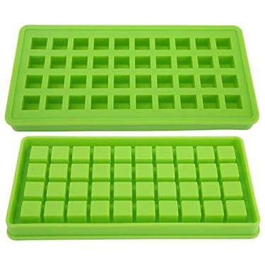 Imagem de Máquina de cubos de gelo, molde de cubos de gelo não deforma reciclável, fácil de limpar, fácil armazenamento para fazer cubos de gelo quadrados em bares restaurantes (verde)