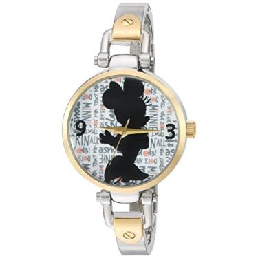 Imagem de Disney Relógio feminino Minnie Mouse de liga de dois tons, pulseira de liga de dois tons, W002816