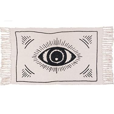 Imagem de Tapetes Boho Area para sala de estar, pequenos tapetes de área de algodão com borla, tapete vintage boêmio, tapetes laváveis para cozinha, banheiro, quarto, lavanderia, entrada interna 60 x 130 cm