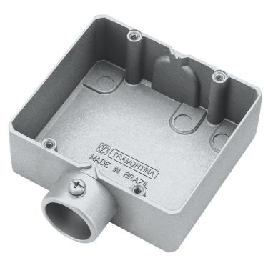 Imagem de Condulete duplo 3/4&quot; tipo &quot;ED&quot; - sem tampa / sem rosca / com pintura eletrostática a pó Tramontina