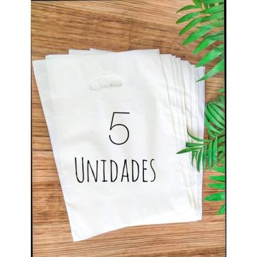 Imagem de Kit 5 Sacolas Premium Boca De Palhaço Com Textura 30X40 Cores Diversas