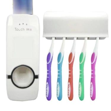 Imagem de Dispenser Automático Pasta De Dente Com Suporte P/ Escovas