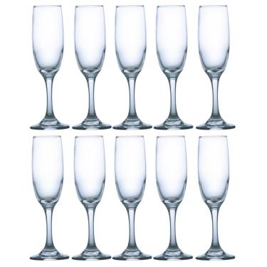 Imagem de Jogo de Taças Rioja Champagne 177ml de Vidro Luxo - 10Un