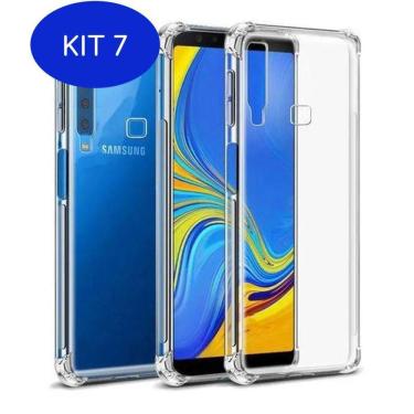 Imagem de Kit 7 Capa Capinha Ant Impacto Transparente Samsung Galaxy A9 2018