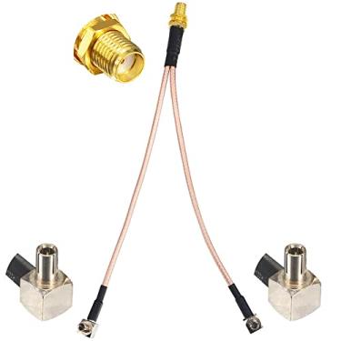 Imagem de YOTENKO Antena 4G LTE Divisor de cabo coaxial SMA fêmea para conector duplo TS9 cabo pigtail 15.2 cm 15 cm para hotspot móvel 4G LTE roteador MiFi banda larga celular modem USB Dongle