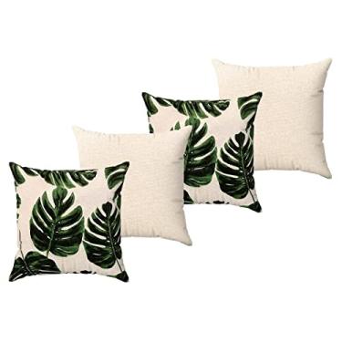 Imagem de Kit Capa De Almofada 40x40 Decorativas Luxo Costela De Adão Com Zíper Off White Jacquard Confort