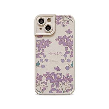 Imagem de Capa de telefone de silicone floral colorida para iphone 13 12 11 pro xs max xr x 7 8 plus capa de telefone inquebrável, c, para i7plus i8plus