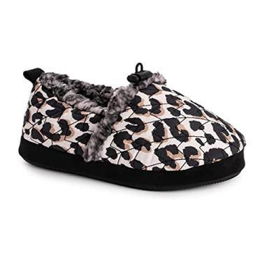 Imagem de MUK LUKS Pantufa feminina Polar Giana, Leopardo, Small