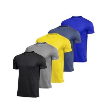 Imagem de 5 Camisetas Dry Fit Masculina Lisa Treino Academia Atacado - Aristem
