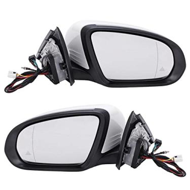 Imagem de 2 peças espelhos laterais do motorista e do passageiro, espelho retrovisor externo com substituição aquecida para W205 C200 C250 C300 2015-2022