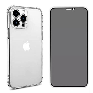 Imagem de Kit Capa Anti Impacto e Película Anti Spy Privacidade Compatível iPhone 11 12 Pro 13 14 Pro Max (iPhone 12 Pro Max)