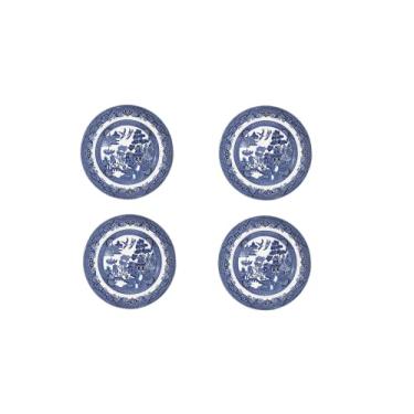 Imagem de Churchill Prato de salada de salgueiro azul, 20 cm, conjunto com 4, feito na Inglaterra