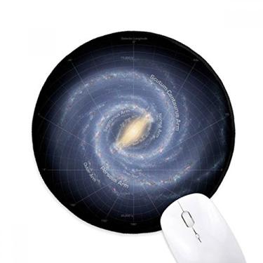 Imagem de DIYthinker Planeta Estrelas Galaxy Ano Luz Mouse Pad Desktop Office Tapete Redondo para Computador