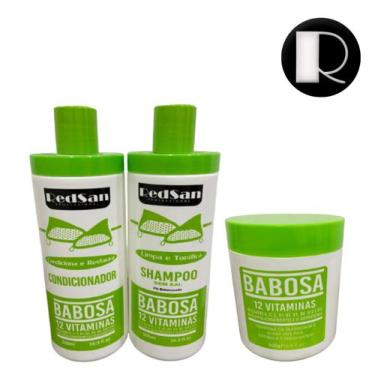 Imagem de Kit Hidratação - Shampoo + Condicionador + Máscara De Babosa 500ml - R