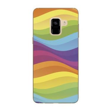 Imagem de Capa Case Capinha Samsung Galaxy A8 2018 Arco Iris Ondas - Showcase