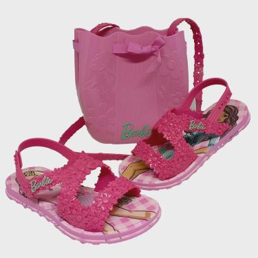 Imagem de Sandália Barbie Flowers Bag Grendene Rosa