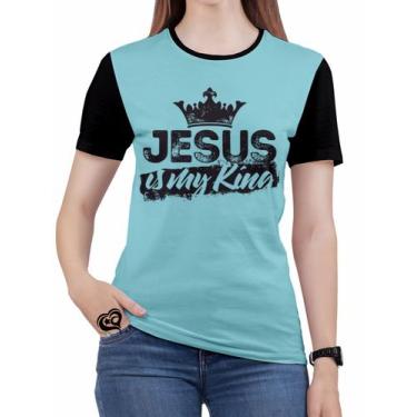 Imagem de Camiseta Jesus Plus Size Feminina Gospel Criativa Blusa Ca - Alemark