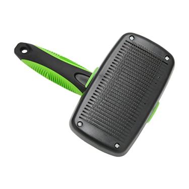 Imagem de Escova de cabelo para animais de estimação, botão de autolimpeza para reduzir a perda de cabelo Ergonomia Escova de autolimpeza para animais de estimação para cães