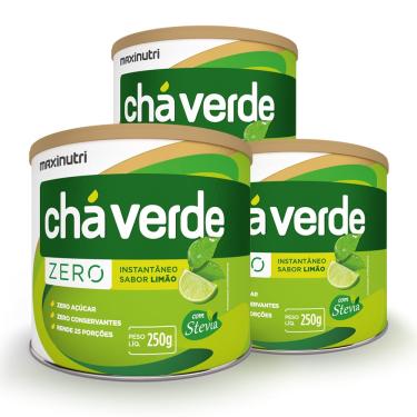 Imagem de Kit 3 Chá Verde Solúvel Zero Calorias + Vitamina C 250g