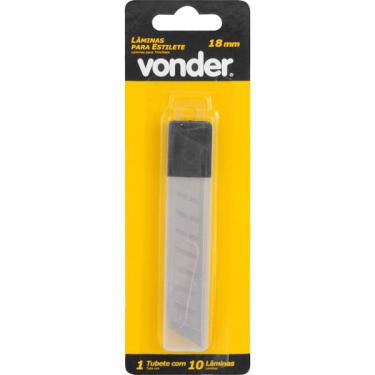 Imagem de Lâmina P/ Estilete Retrátil 18mm Com 10 Peças Cód.35.99.180.001 - Vonder Vonder