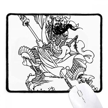 Imagem de Mouse pad de borracha para jogos Masterpiece Romance Three Kingdoms China com borda costurada