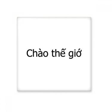 Imagem de Hello World Arte Déco vietnamita presente moderno azulejo de cerâmica brilhante decalque pedra adornada tijolo vitrificado