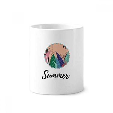 Imagem de Aloe Abstract Plants Art Pattern Escova de dentes Caneca, Suporte de Cerâmica