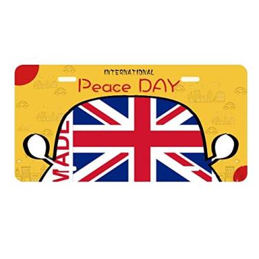 Imagem de DIYthinker Placa de carro Made in United Kingdom Country Love para decoração de carro