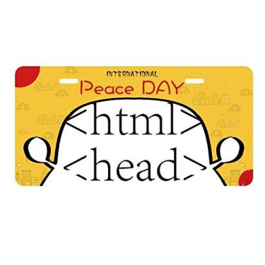 Imagem de DIYthinker Programmer Program Declaração HTML Placa de carro Decoração Dia da Paz