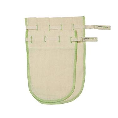 Imagem de Sacos de treinamento de malha fina de musselina de algodão orgânico reutilizável da Simple Ecology Worlds (filtro de leite de nogueira, frio, filtro de café, infusor de chá de folha solta, filtro de polpa de suco de alimento), Natural Cotton, Coffee Set (S, M), 1