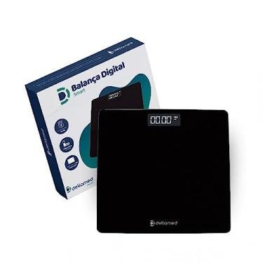 Imagem de Balança Digital Smart Corporal Tela LED até 180Kg Dellamed Preta
