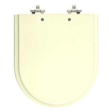Imagem de Assento Sanitário Riviera Marfim Tampa para Vaso Celite de Madeira Laqueada