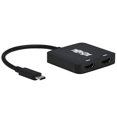 Imagem de Tripp Lite Adaptador HDMI de dois monitores USB-C, Windows e MacBook Pro, 4K @ 60Hz 4:4:4 dupla saída, 7.1 canais de áudio surround som, HDCP 2.2, HDR, DP 1.4 Alt Mode