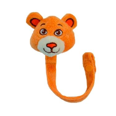 Imagem de Prendedor De Chupeta Urso Antialérgico Cor Laranja - Sonho de Luz