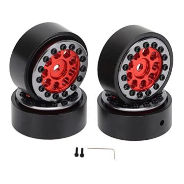 Imagem de Aros De Roda RC Duráveis e Aparência Realista De Carro RC,Conjunto De Aro De Roda RC Em Liga De Alumínio Para Carro RC FMS FCX24 1/24, Para Cubos De Roda RC Leves