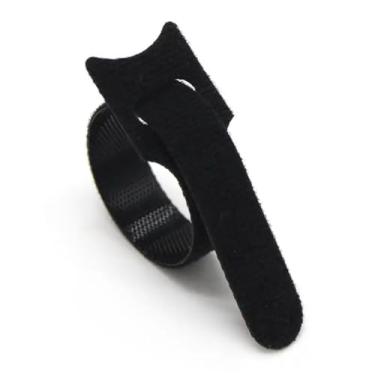 Imagem de 50x Presilha 30cm Fita Abraçadeira Preta Cabos Chicote Fios organizador de fios Fecho de contato (Preto)