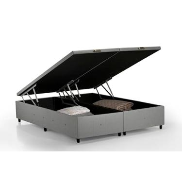Imagem de Box Baú Premium Linho Cinza Queen - SONO DESIGN